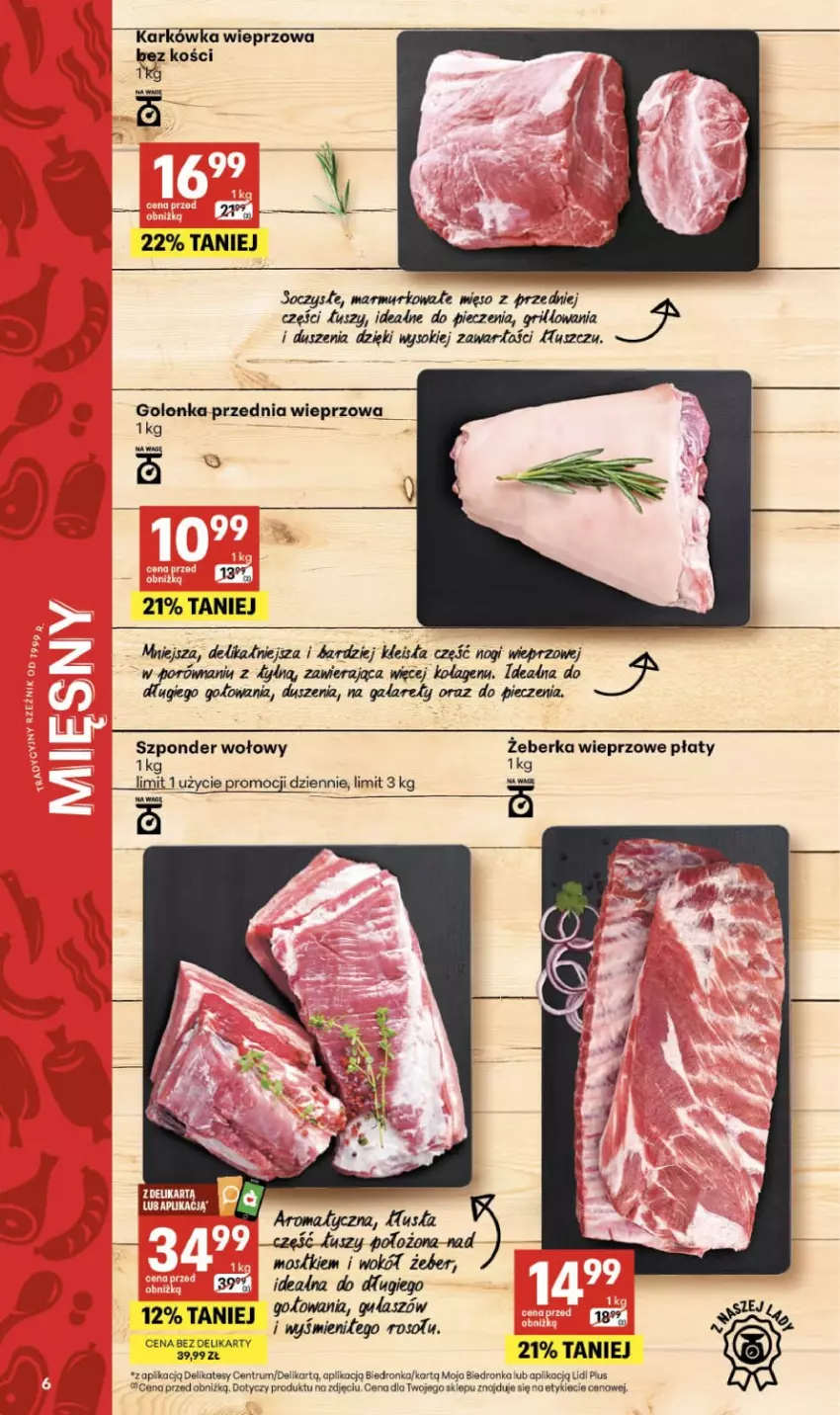 Gazetka promocyjna Delikatesy Centrum - Franczyza DC08 Czwartek - ważna 19.02 do 25.02.2026 - strona 6 - produkty: Dron, Grill, Karkówka wieprzowa, Kolagen, Mięso, Piec, Por, Rum, Sok, Szponder wołowy