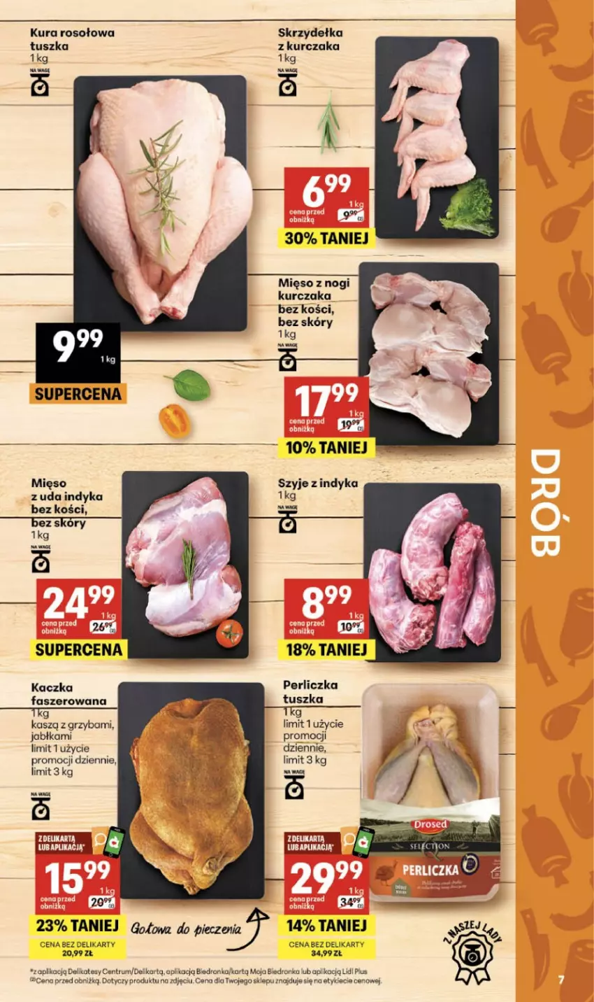 Gazetka promocyjna Delikatesy Centrum - Franczyza DC08 Czwartek - ważna 19.02 do 25.02.2026 - strona 7 - produkty: Dron, Fa, Jabłka, Kaczka, Kurczak, Mięso, Perliczka, Piec, Rum, Tusz