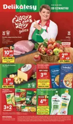 Gazetka promocyjna Delikatesy Centrum - Franczyza DC08 Czwartek - Gazetka - ważna od 25.02 do 25.02.2026 - strona 1 - produkty: Lubella, Ludwik, Makaron, Ser, Rum, Koc, Gra, Do mycia naczyń, Szynka wieprzowa, Rama, Bell, Płyn do mycia naczyń, Tran, Dron, Szynka, Bella, Płyn do mycia, Gouda, Wagi, Jabłka, Knorr, Fa