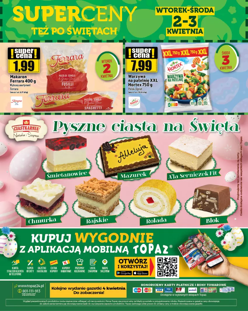 Gazetka promocyjna Topaz - Gazetka - ważna 28.03 do 03.04.2024 - strona 24 - produkty: Hortex, LG, Makaron, Mobil, Ogród, Olej, Top, Warzywa