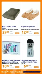 Gazetka promocyjna  - Gazetka - ważna od 17.10 do 17.10.2023 - strona 18 - produkty: Pled, Kapcie, Balsam do ust, Adidas, Disney