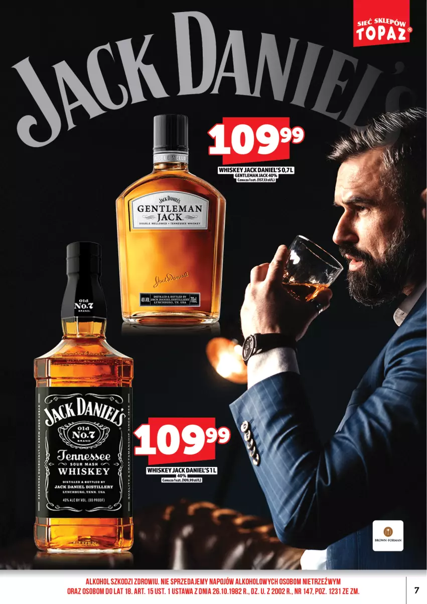 Gazetka promocyjna Topaz - Gazetka - ważna 01.03 do 15.03.2026 - strona 9 - produkty: Jack Daniel's, Whiskey