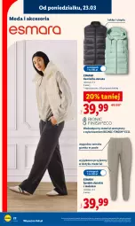 Gazetka promocyjna Lidl - Katalog ważny od 23.03 - Gazetka - ważna od 29.03 do 29.03.2026 - strona 22 - produkty: Por, Finish, Kamizelka, Moda, Spodnie