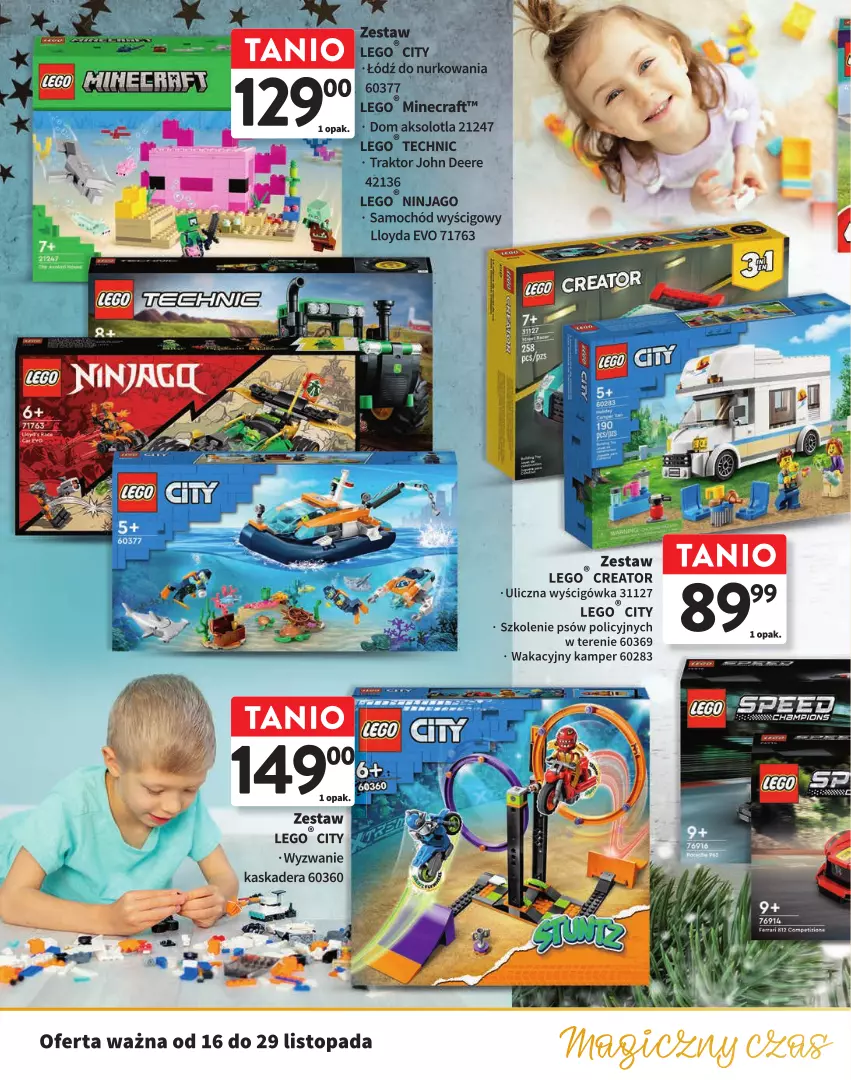 Gazetka promocyjna Intermarche - Gazetka Intermarche - ważna 16.11 do 29.11.2023 - strona 14 - produkty: Kask, LEGO, LEGO City, LEGO Creator, LEGO Ninjago, LEGO Technic, Loyd, Samochód, Top, Traktor