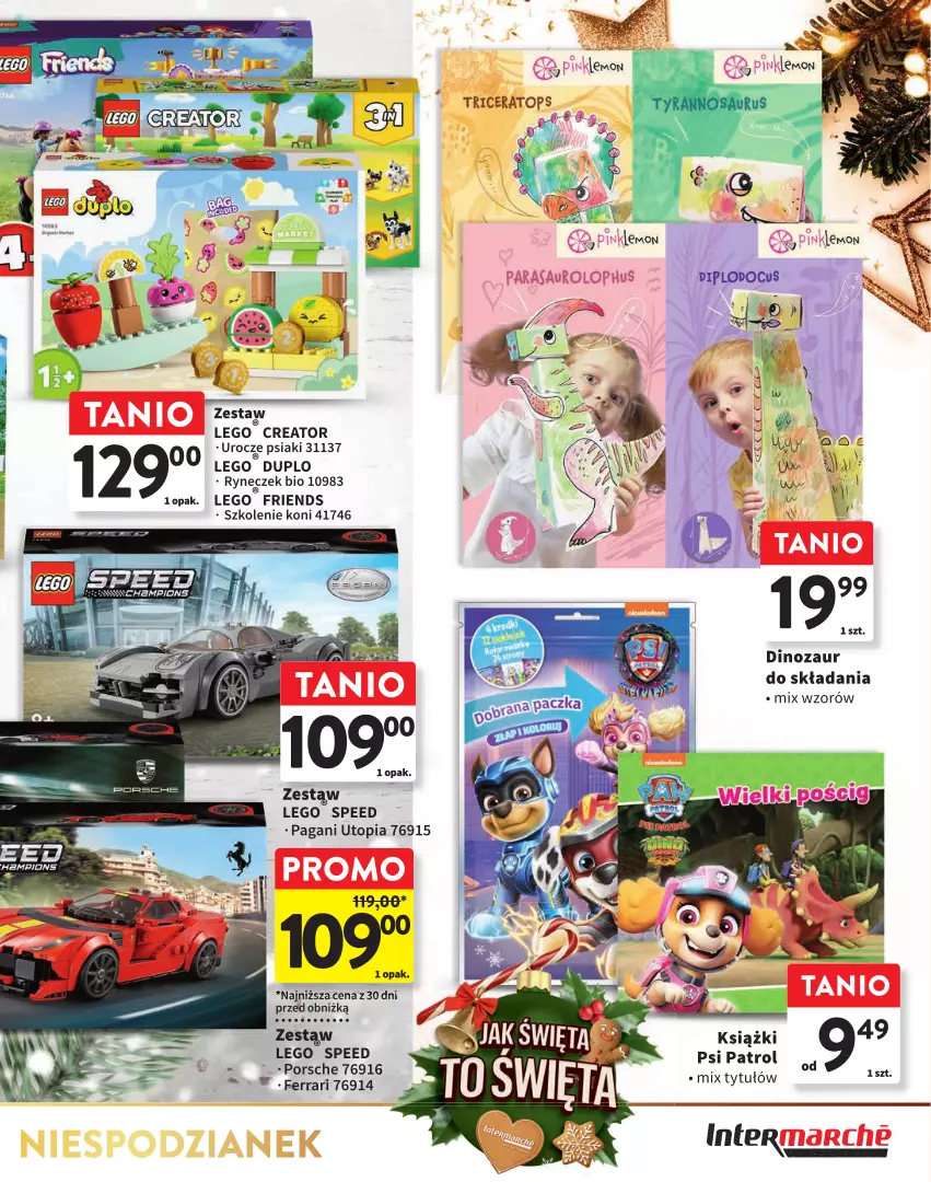 Gazetka promocyjna Intermarche - Gazetka Intermarche - ważna 16.11 do 29.11.2023 - strona 15 - produkty: Dinozaur, LEGO, LEGO Creator, LEGO Friends, Por, Psi Patrol, Top