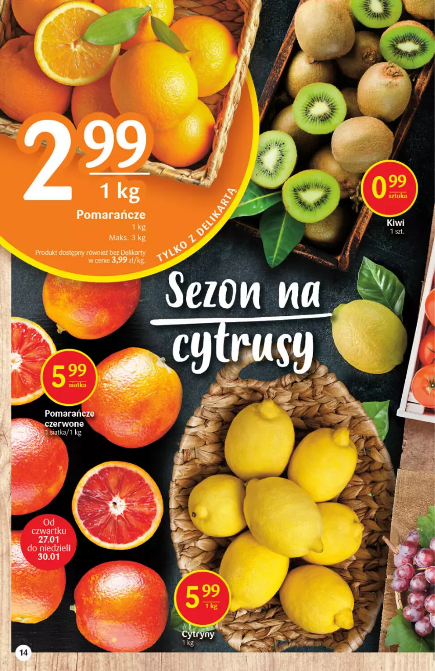 Gazetka promocyjna Delikatesy Centrum - Gazetka DC04 - ważna 27.01 do 02.02.2022 - strona 14 - produkty: Pomarańcze