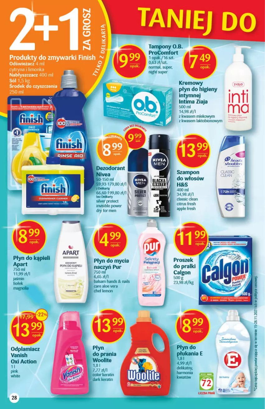 Gazetka promocyjna Delikatesy Centrum - Gazetka DC04 - ważna 27.01 do 02.02.2022 - strona 28 - produkty: Calgon, LG, Mleko, Płyn do higieny intymnej, Płyn do kąpieli, Płyn do mycia, Pralki, Pur, Szampon, Ziaja