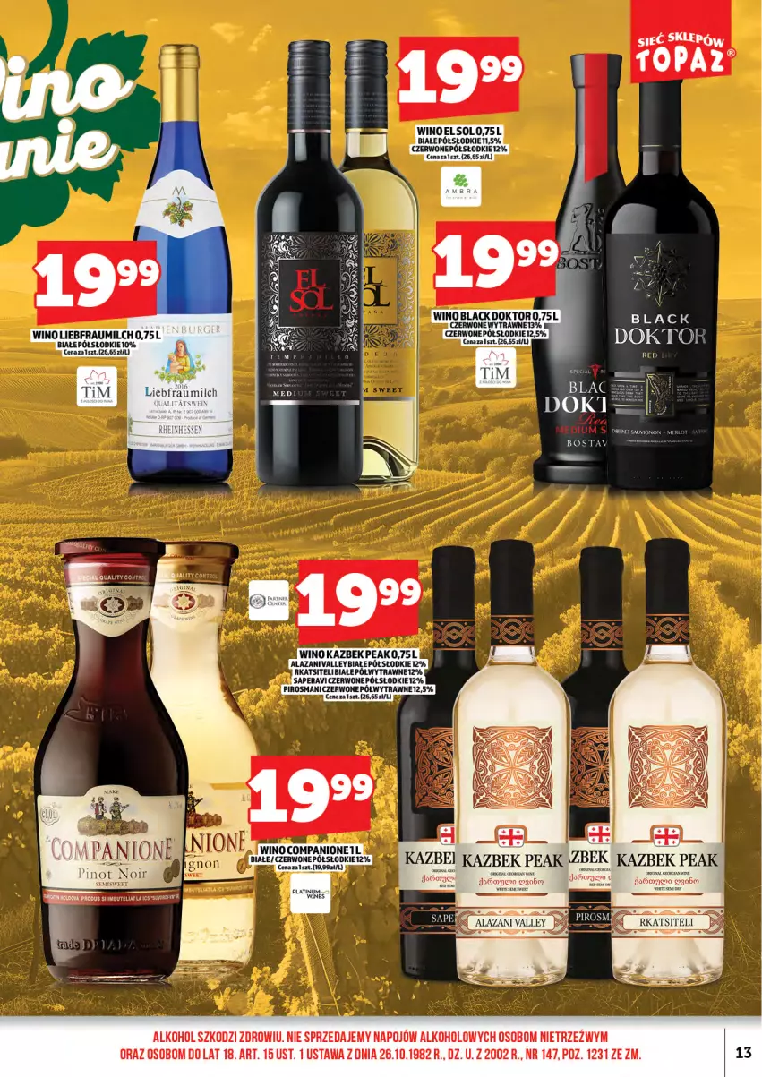 Gazetka promocyjna Topaz - Gazetka - ważna 15.05 do 31.05.2026 - strona 15 - produkty: AniOne, Lack, Wino