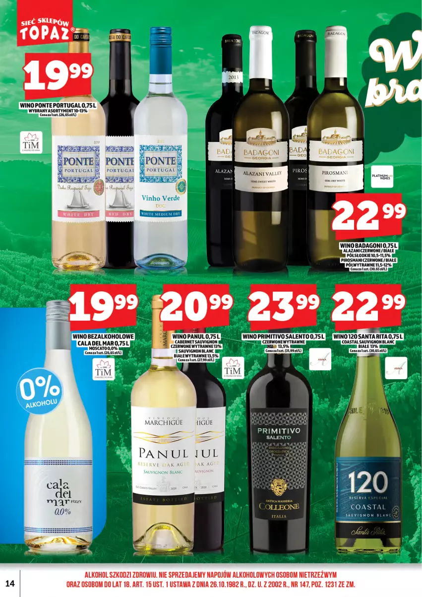 Gazetka promocyjna Topaz - Gazetka - ważna 15.05 do 31.05.2026 - strona 16 - produkty: Sauvignon Blanc, Wino