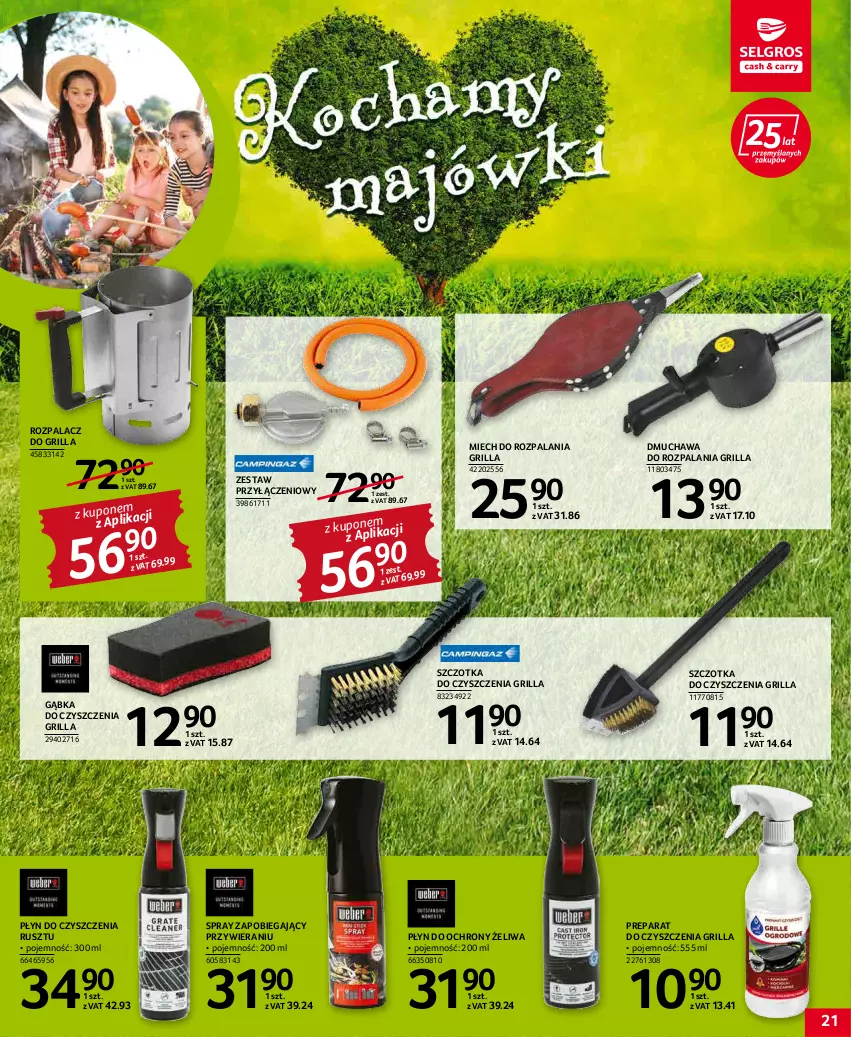 Gazetka promocyjna Selgros - Katalog Grill - ważna 19.04 do 04.05.2022 - strona 21 - produkty: Grill, Preparat do czyszczenia, Szczotka