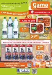 Gazetka promocyjna Gama - Gazetka Gama - Gazetka - ważna od 25.08 do 25.08.2026 - strona 1 - produkty: Piwa, Piwo, Piec, Nałęczowianka, Sok, Gra, Sokołów, Boczek, Woda, Grill, Harnaś, Fa