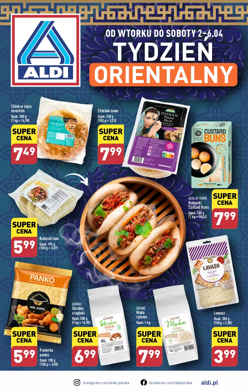 Gazetka promocyjna Aldi - Poznaj orientalne smaki - ważna 02.04 do 06.04.2024 - strona 1 - produkty: Bułeczki, Chleb, Fa, Gra, Mąka, Ryż