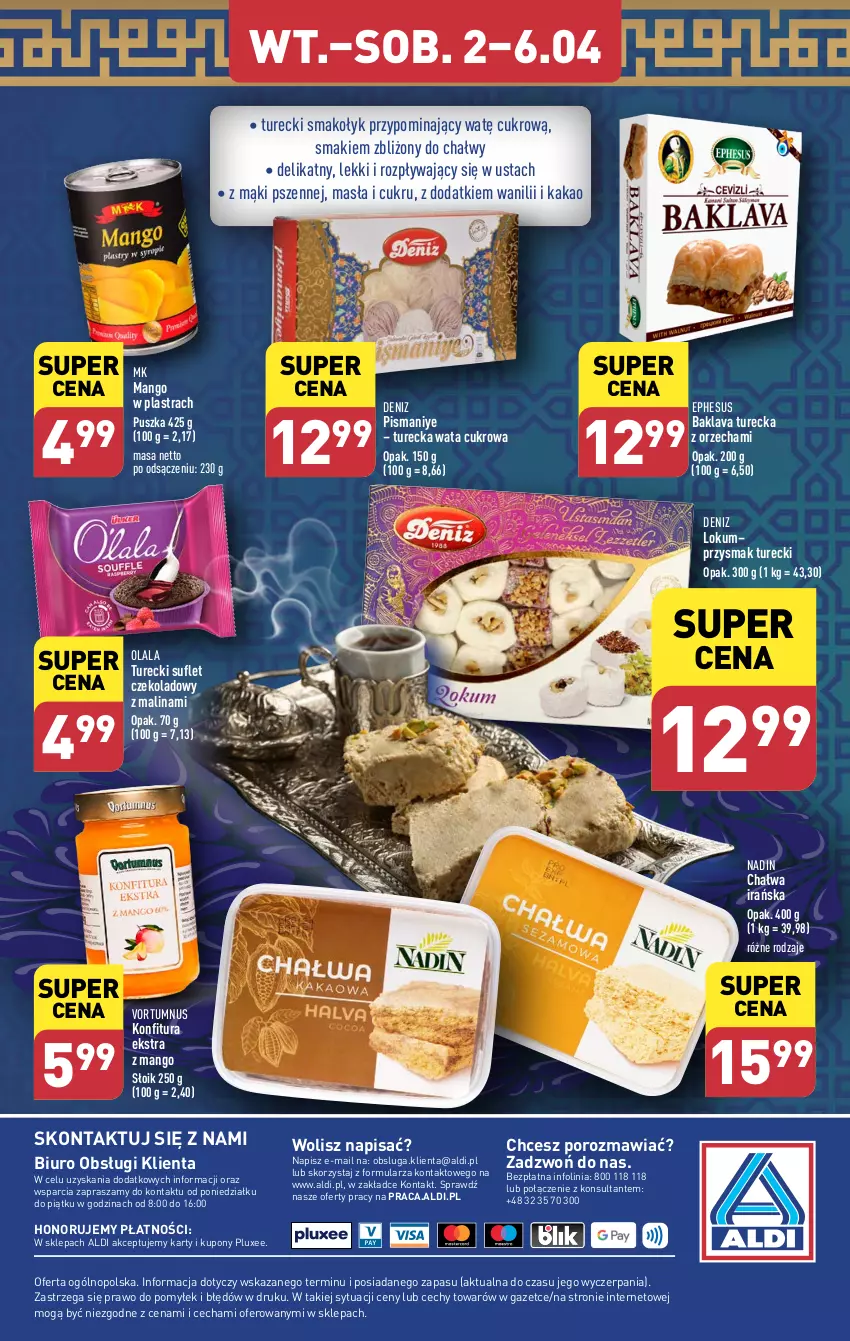 Gazetka promocyjna Aldi - Poznaj orientalne smaki - ważna 02.04 do 06.04.2024 - strona 8 - produkty: Biuro, Chałwa, Kakao, Konfitura, Mango, O nas, Por, Wata cukrowa