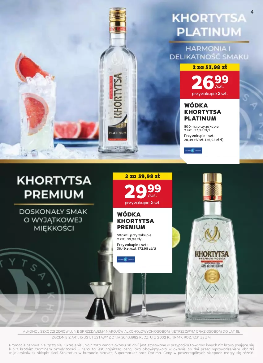 Gazetka promocyjna Stokrotka - Oferta alkoholowa - ważna 13.08 do 11.09.2024 - strona 4 - produkty: Optima, Wódka