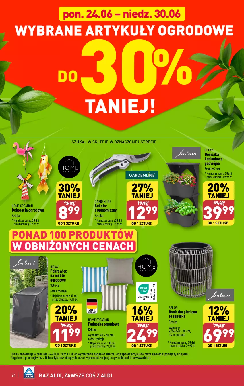 Gazetka promocyjna Aldi - Pełna oferta - ważna 24.06 do 30.06.2024 - strona 24 - produkty: Kask, Meble, Poduszka, Pokrowiec, Sekator