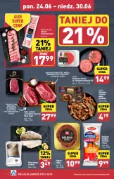 Gazetka promocyjna Aldi - Pełna oferta - Gazetka - ważna od 30.06 do 30.06.2024 - strona 6 - produkty: Piec, Stek, Mięsne specjały, Lack, Burger, Wołowina, Rostbef, Dorsz, Kiełbasa