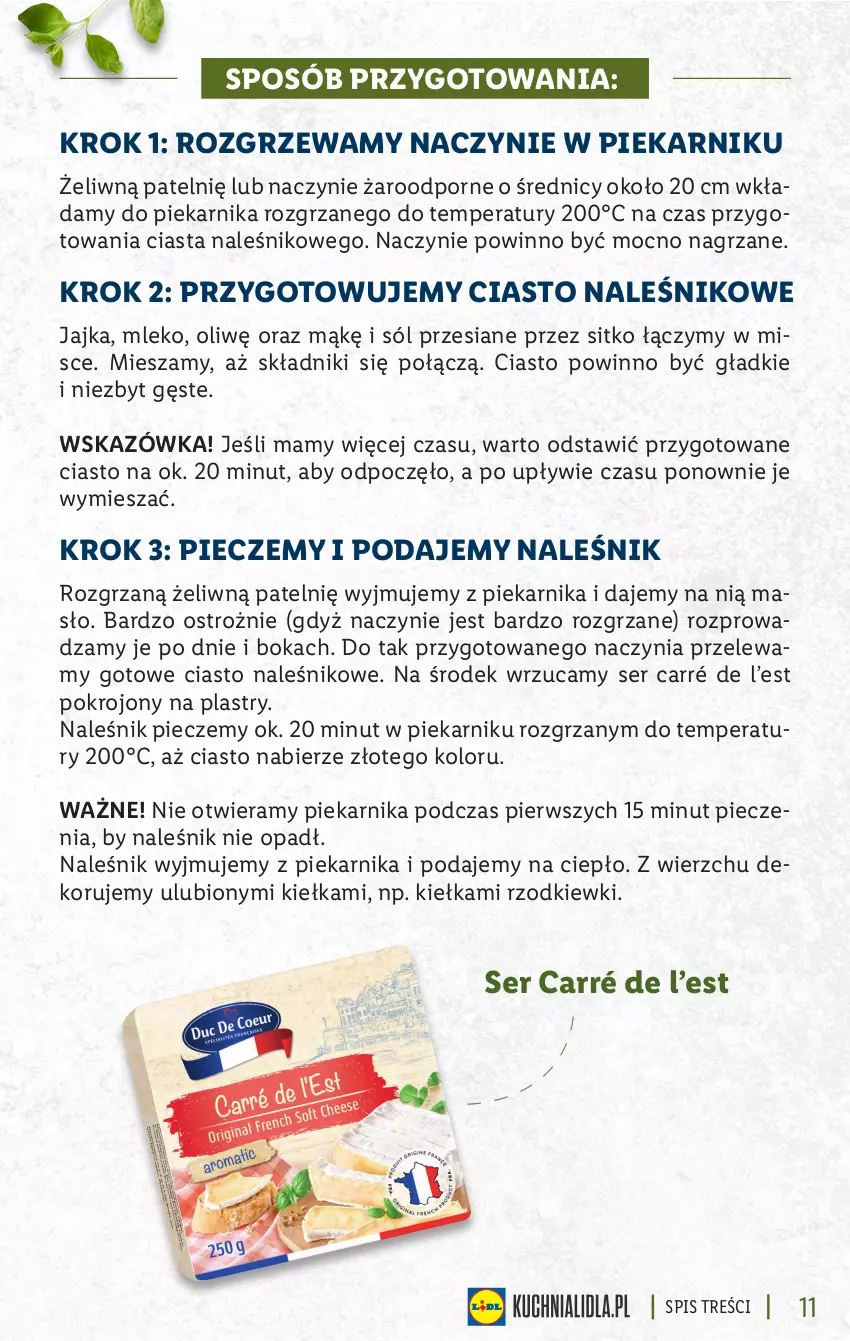 Gazetka promocyjna Lidl - KATALOG FRANCJA - ważna 21.02 do 26.02.2022 - strona 11 - produkty: Masło, Mleko, Naczynie żaroodporne, Piec, Piekarnik, Por, Ser, Sitko, Sól