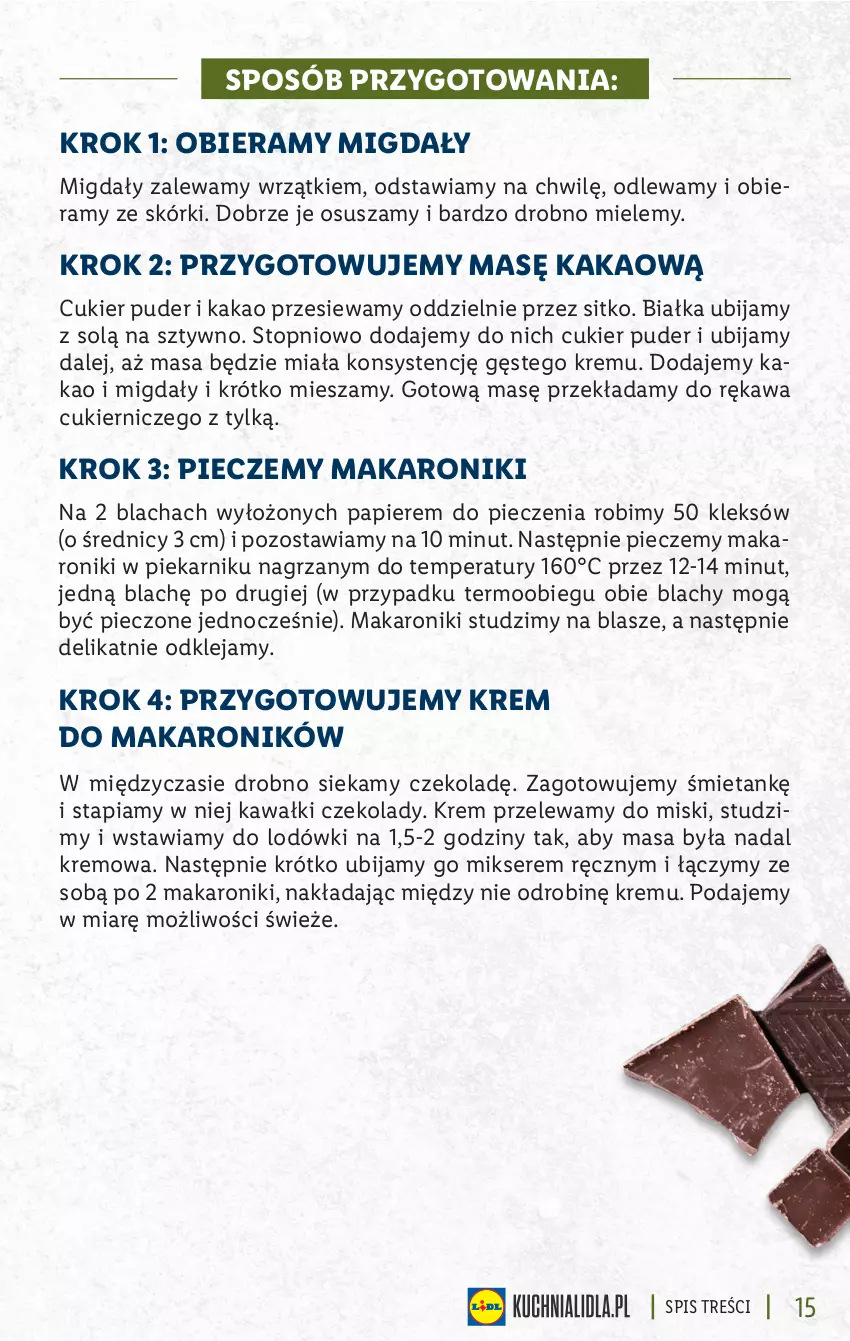 Gazetka promocyjna Lidl - KATALOG FRANCJA - ważna 21.02 do 26.02.2022 - strona 15 - produkty: Cukier, Cukier puder, Kakao, Kawa, Klej, Makaron, Migdały, Mikser, Papier, Piec, Piekarnik, Puder, Ser, Sitko, Top