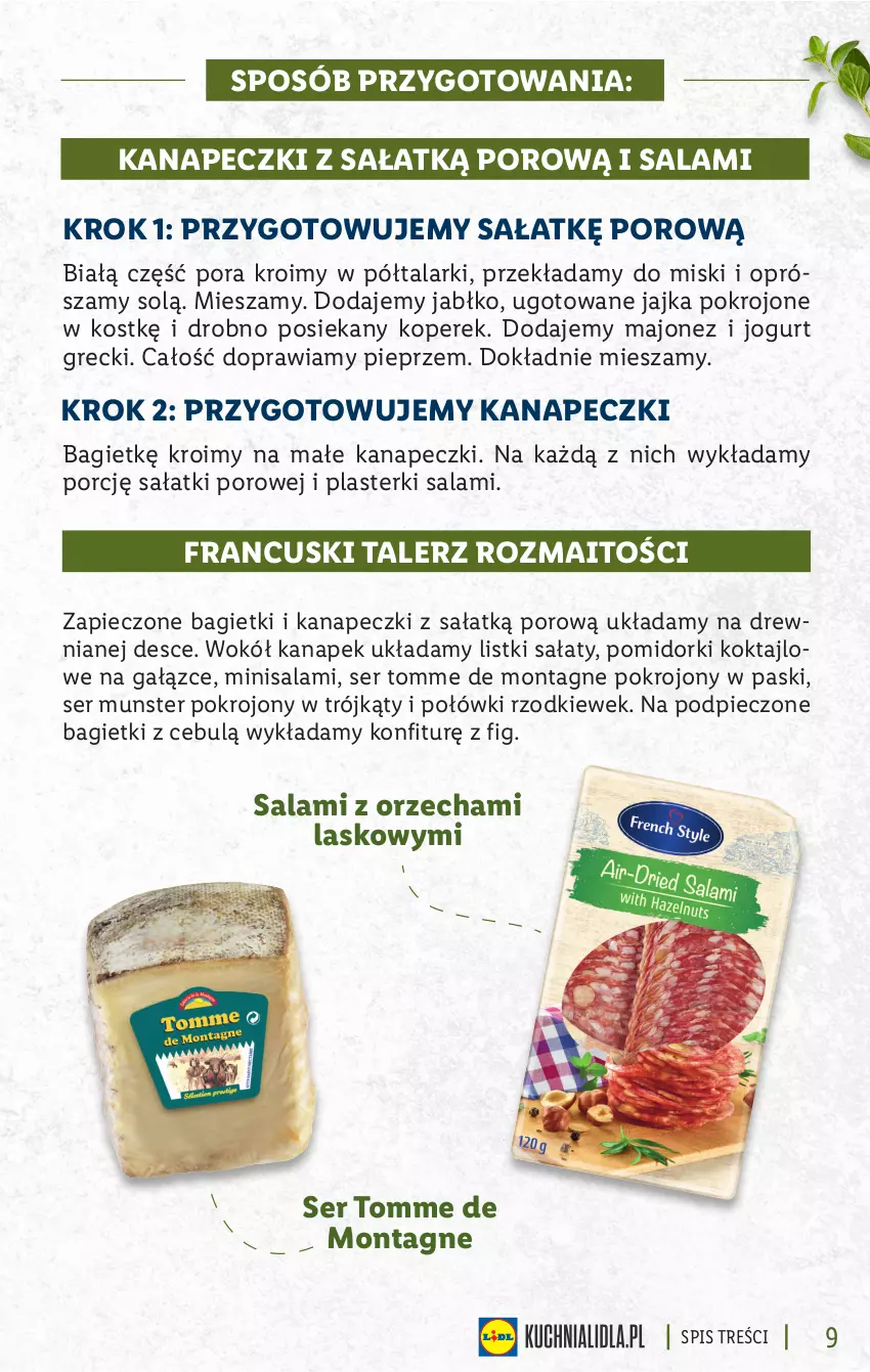 Gazetka promocyjna Lidl - KATALOG FRANCJA - ważna 21.02 do 26.02.2022 - strona 9 - produkty: Jogurt, Majonez, Piec, Pieprz, Plasterki, Pomidorki, Por, Salami, Sałat, Ser, Talerz