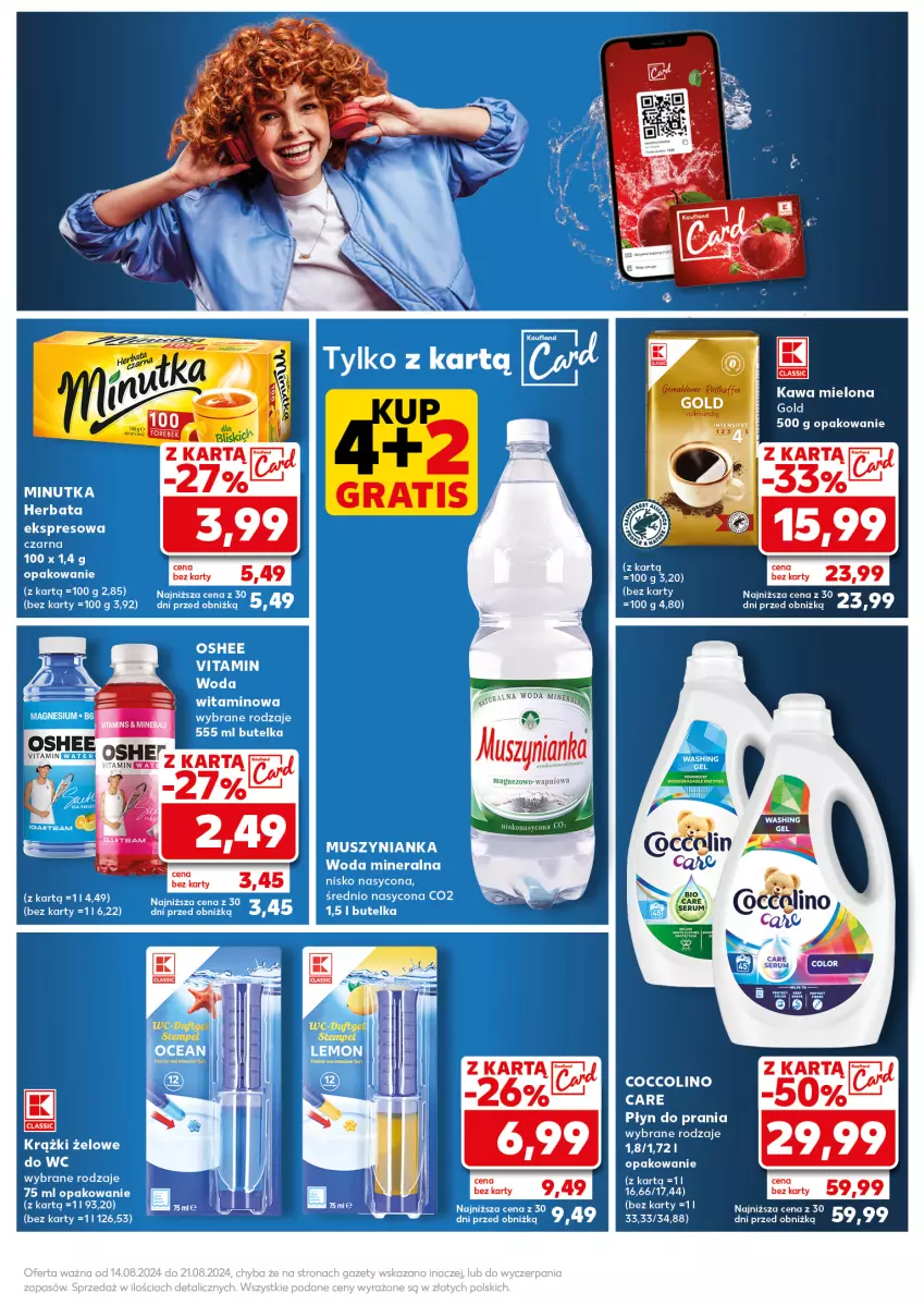 Gazetka promocyjna Kaufland - Kaufland - ważna 19.08 do 21.08.2024 - strona 13 - produkty: Coccolino, Magnez, Mus, Muszynianka, Woda