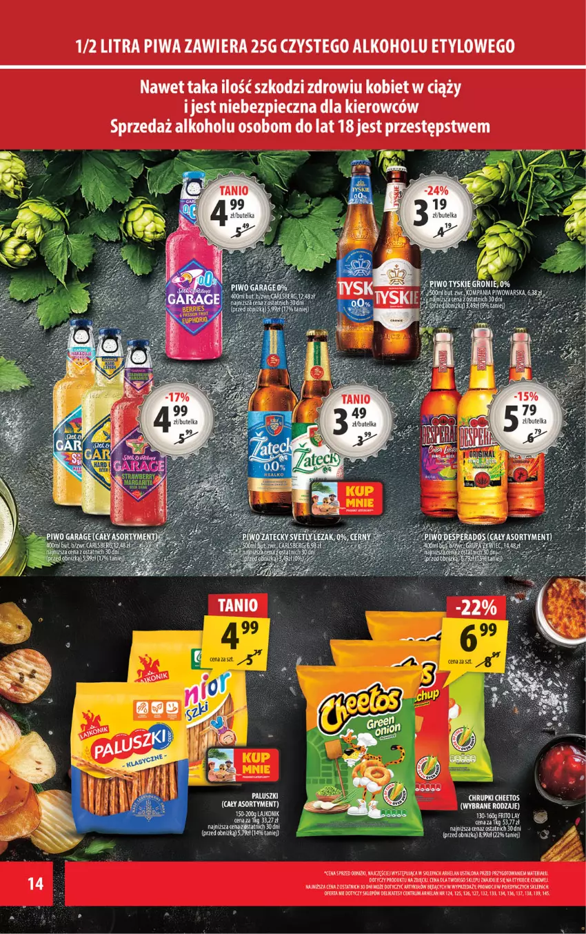 Gazetka promocyjna Arhelan - Gazetka - ważna 06.06 do 15.06.2025 - strona 14 - produkty: Cheetos, Chrupki, Fa, Mus, Piec, Piwa, Rum, Ser, Wiko