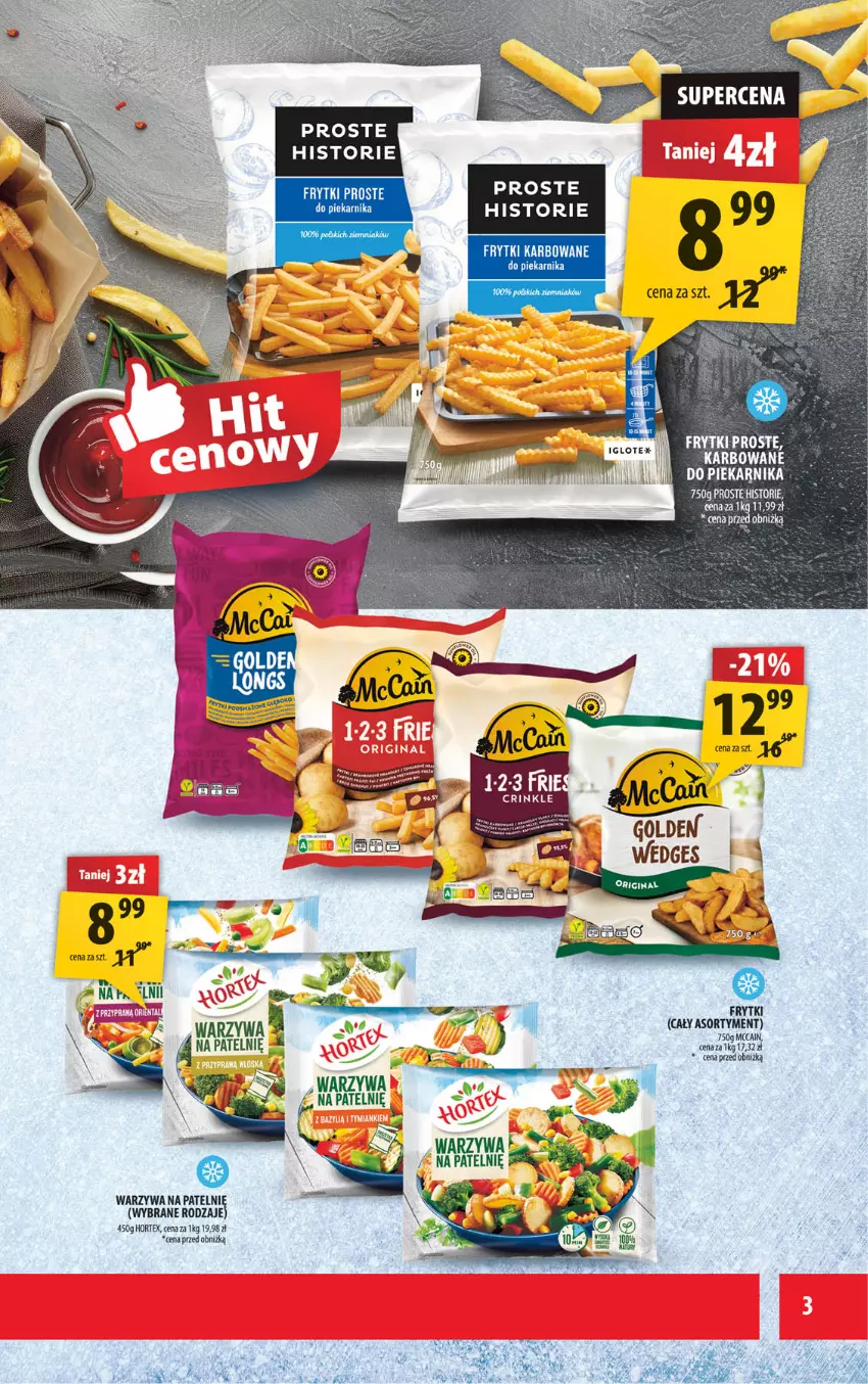 Gazetka promocyjna Arhelan - Gazetka - ważna 06.06 do 15.06.2025 - strona 3 - produkty: Frytki, Hortex, Lody, McCain, Piekarnik, Warzywa
