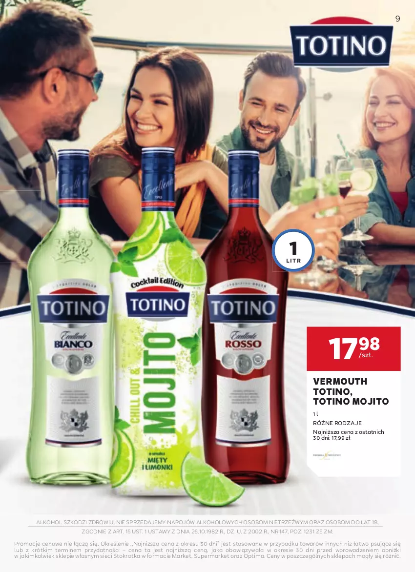 Gazetka promocyjna Stokrotka - W dobrym smaku! - ważna 19.02 do 18.03.2026 - strona 9 - produkty: Optima, Vermouth