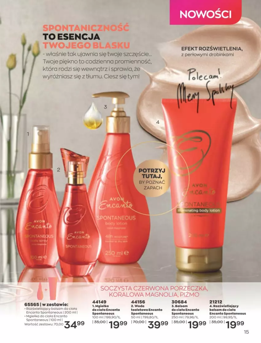 Gazetka promocyjna Avon - Marzec - ważna 01.03 do 31.03.2021 - strona 15 - produkty: Balsam do ciała, Inka, Por, Woda