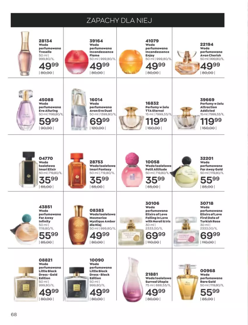 Gazetka promocyjna Avon - Marzec - ważna 01.03 do 31.03.2021 - strona 64 - produkty: Ariel, Dres, Fa, Fanta, Lack, Perfum, Top, Woda, Woda perfumowana, Woda toaletowa