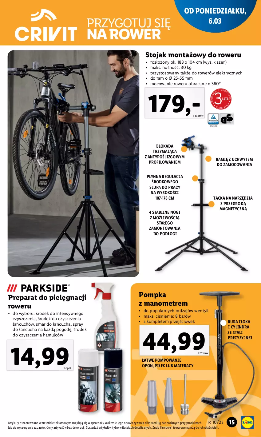 Gazetka promocyjna Lidl - GAZETKA - ważna 06.03 do 11.03.2023 - strona 17 - produkty: Materac, Pompka, Rower, Rura, Sok, Stojak, Tera