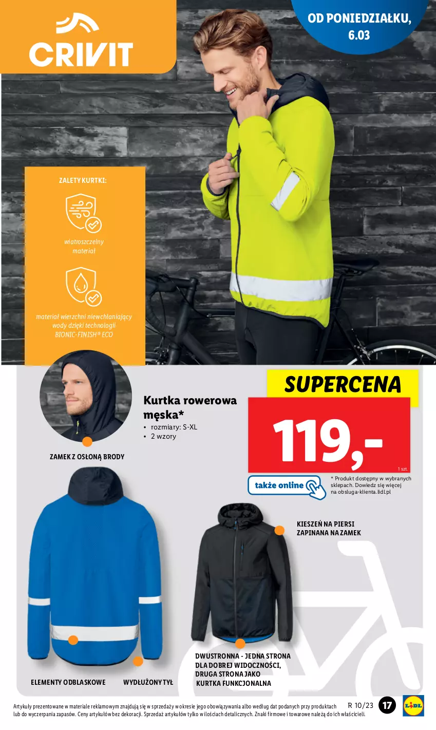 Gazetka promocyjna Lidl - GAZETKA - ważna 06.03 do 11.03.2023 - strona 19 - produkty: Finish, Kurtka, Rower