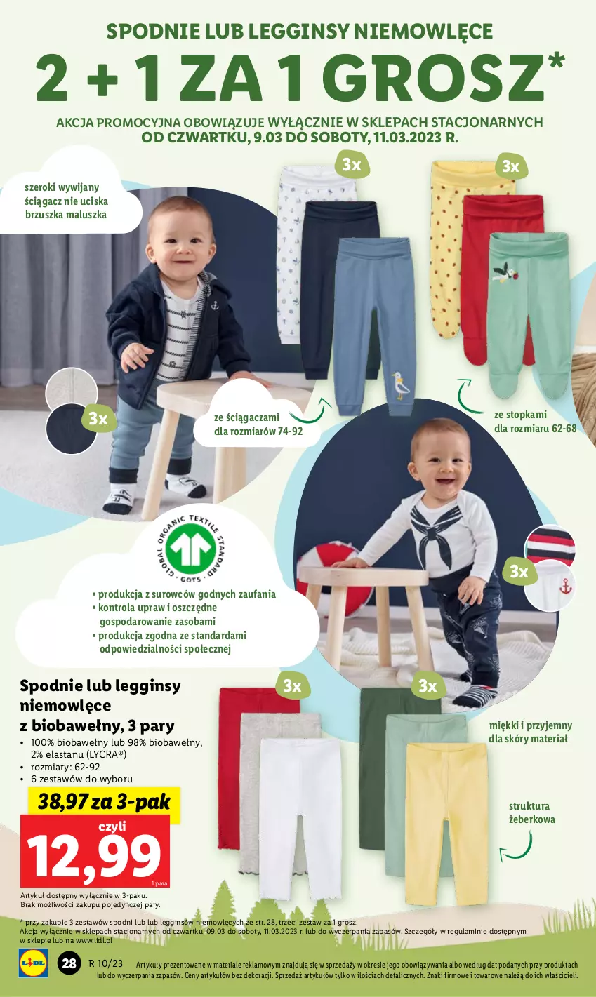 Gazetka promocyjna Lidl - GAZETKA - ważna 06.03 do 11.03.2023 - strona 34 - produkty: Fa, Gin, Legginsy, Spodnie, Top