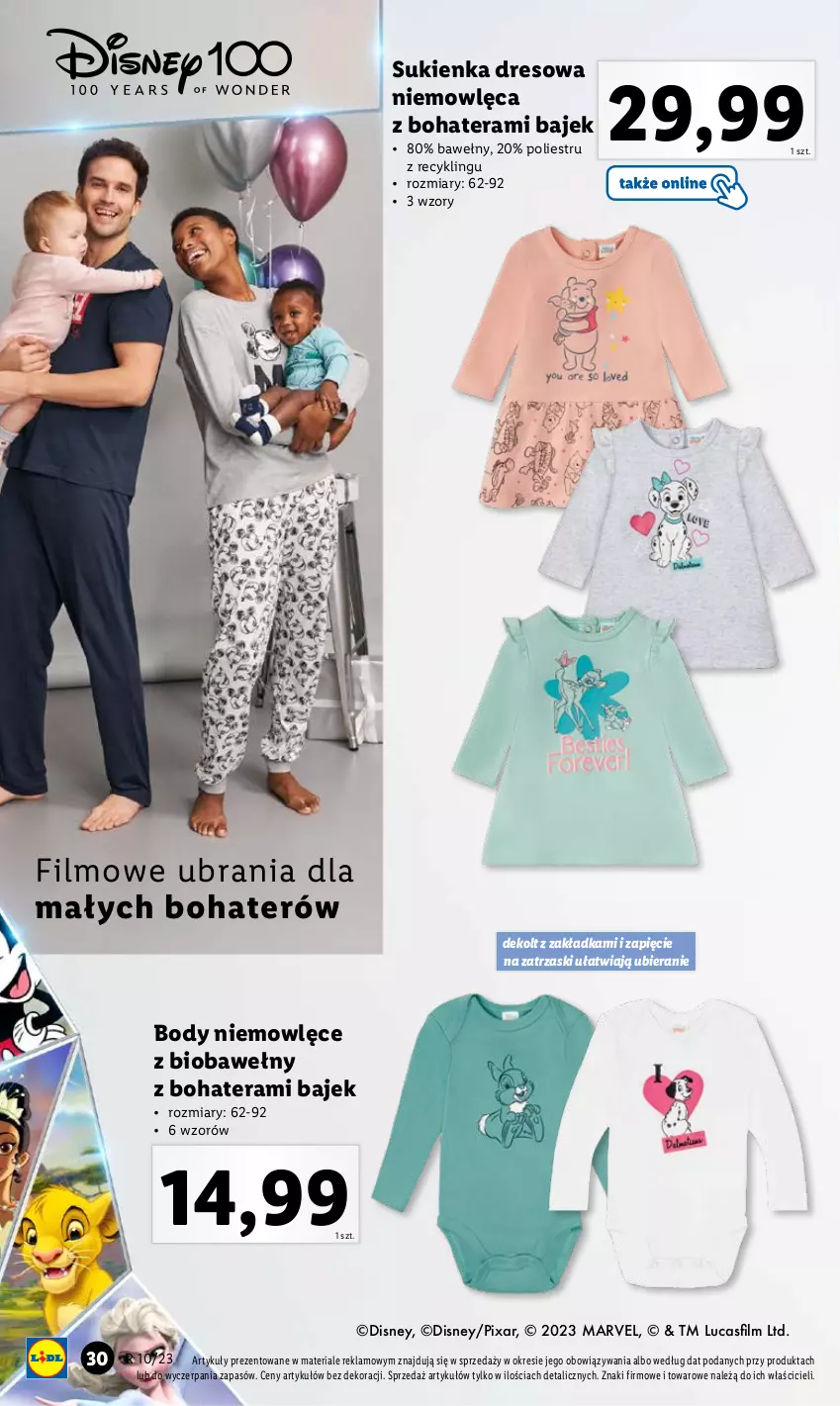 Gazetka promocyjna Lidl - GAZETKA - ważna 06.03 do 11.03.2023 - strona 36 - produkty: Body, Disney, Dres, Sukienka, Tera, Ubrania