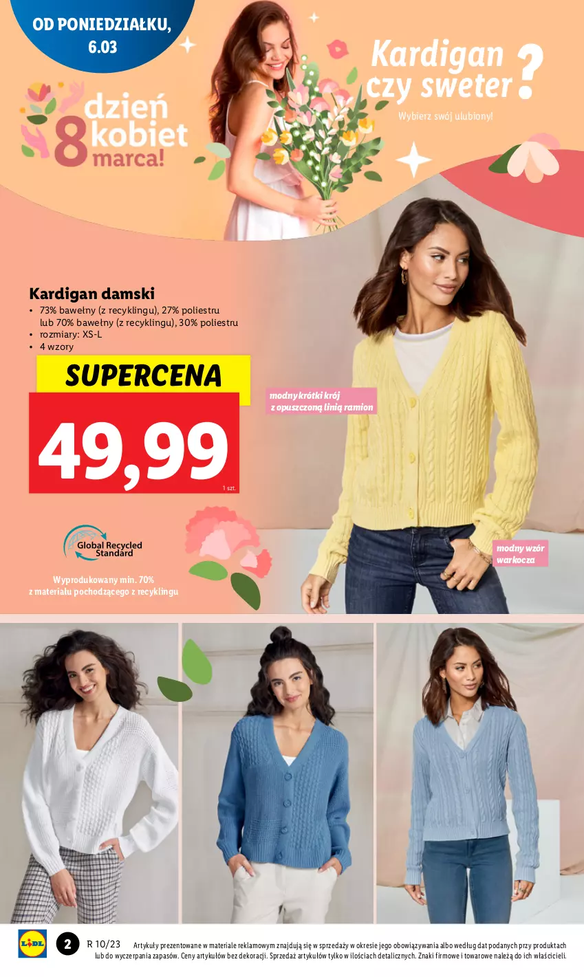 Gazetka promocyjna Lidl - GAZETKA - ważna 06.03 do 11.03.2023 - strona 4 - produkty: Kardigan, Koc, Sweter