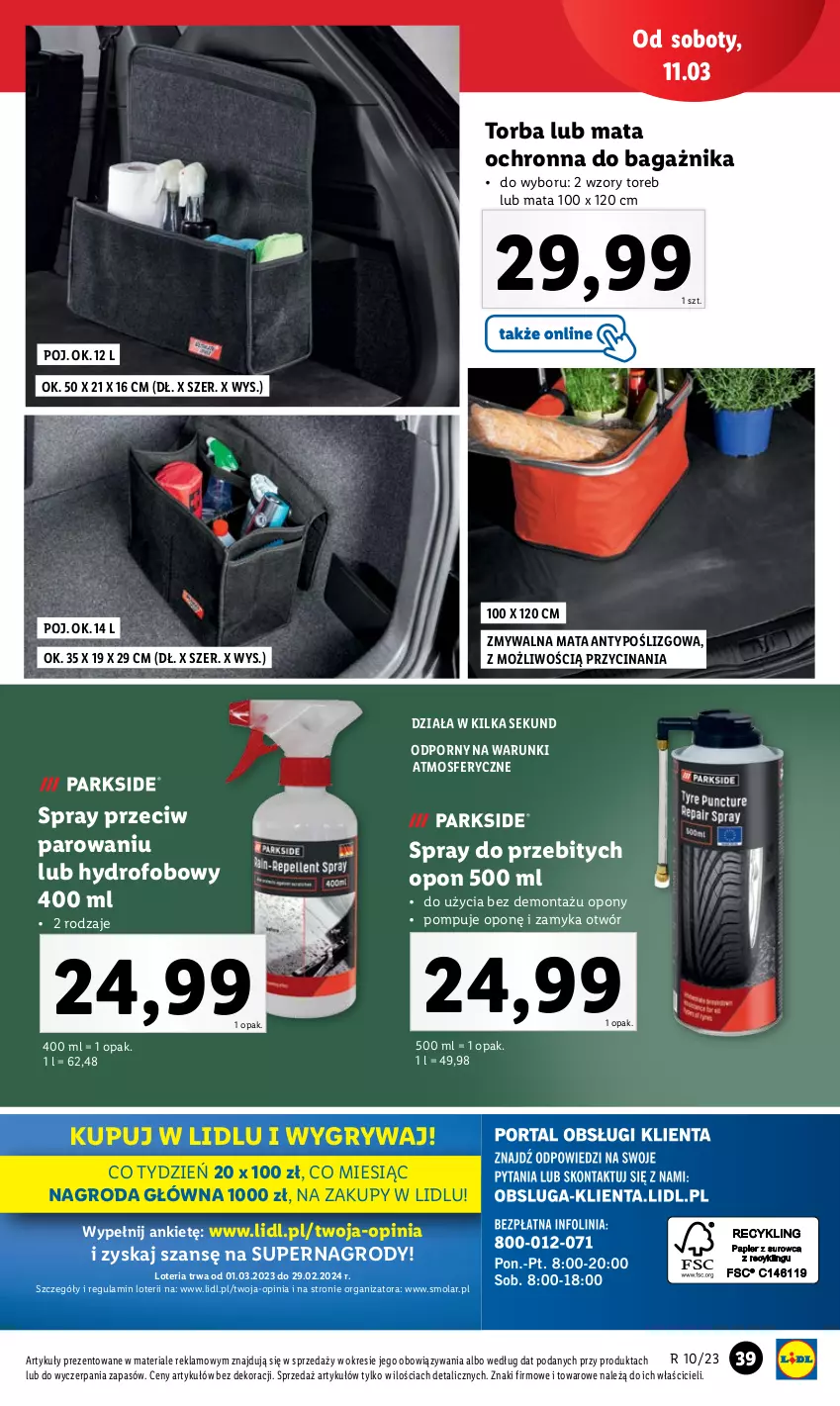 Gazetka promocyjna Lidl - GAZETKA - ważna 06.03 do 11.03.2023 - strona 45 - produkty: Gry, Mata ochronna, Mola, O Bag, Opony, Por, Torba