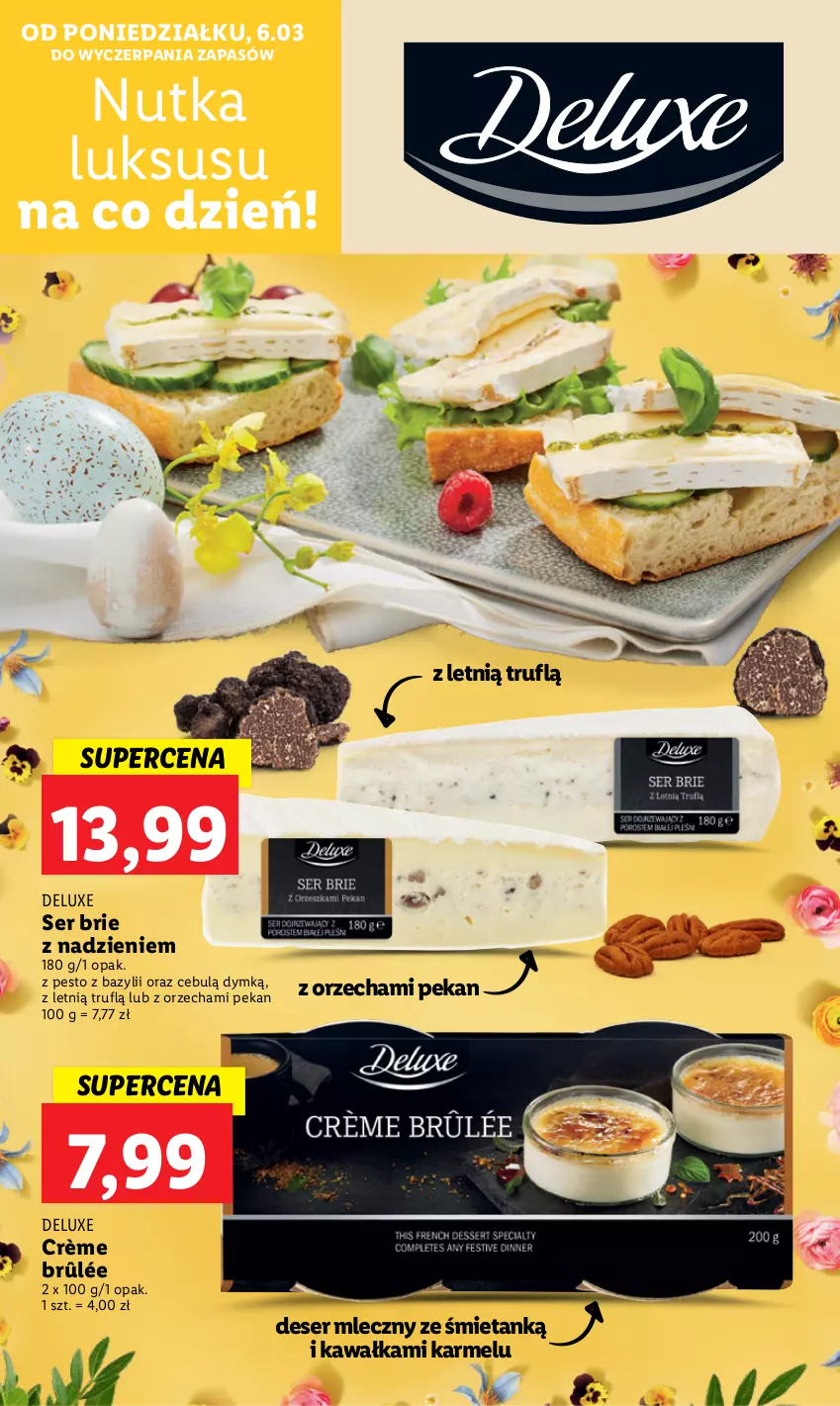 Gazetka promocyjna Lidl - GAZETKA - ważna 06.03 do 11.03.2023 - strona 46 - produkty: Bazyl, Brie, Crème brûlée, Deser, Deser mleczny, Kawa, Pesto, Ser