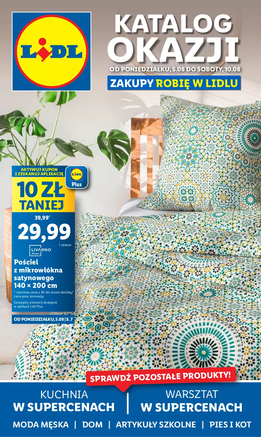 Gazetka promocyjna Lidl - GAZETKA - ważna 05.08 do 10.08.2024 - strona 1 - produkty: Kuchnia, Moda, Pościel