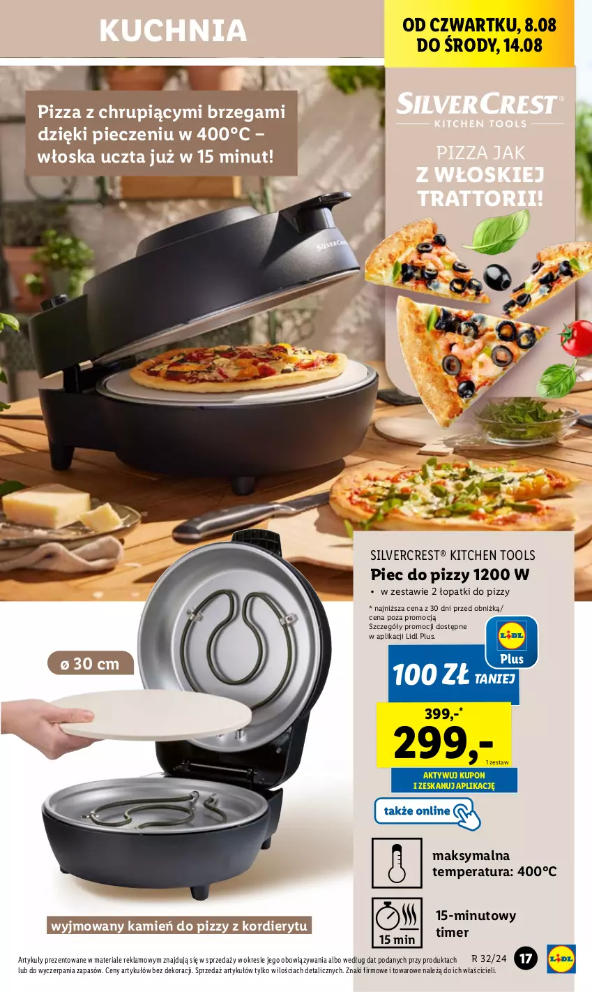 Gazetka promocyjna Lidl - GAZETKA - ważna 05.08 do 10.08.2024 - strona 19 - produkty: Kuchnia, Piec, Pizza, Silvercrest