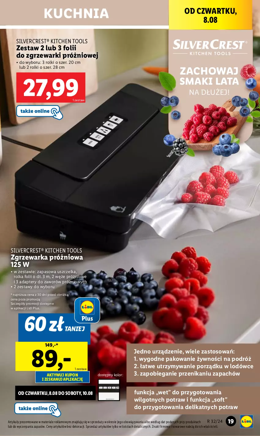 Gazetka promocyjna Lidl - GAZETKA - ważna 05.08 do 10.08.2024 - strona 21 - produkty: Bieganie, Kuchnia, LG, Por, Rolki, Silvercrest, Warka