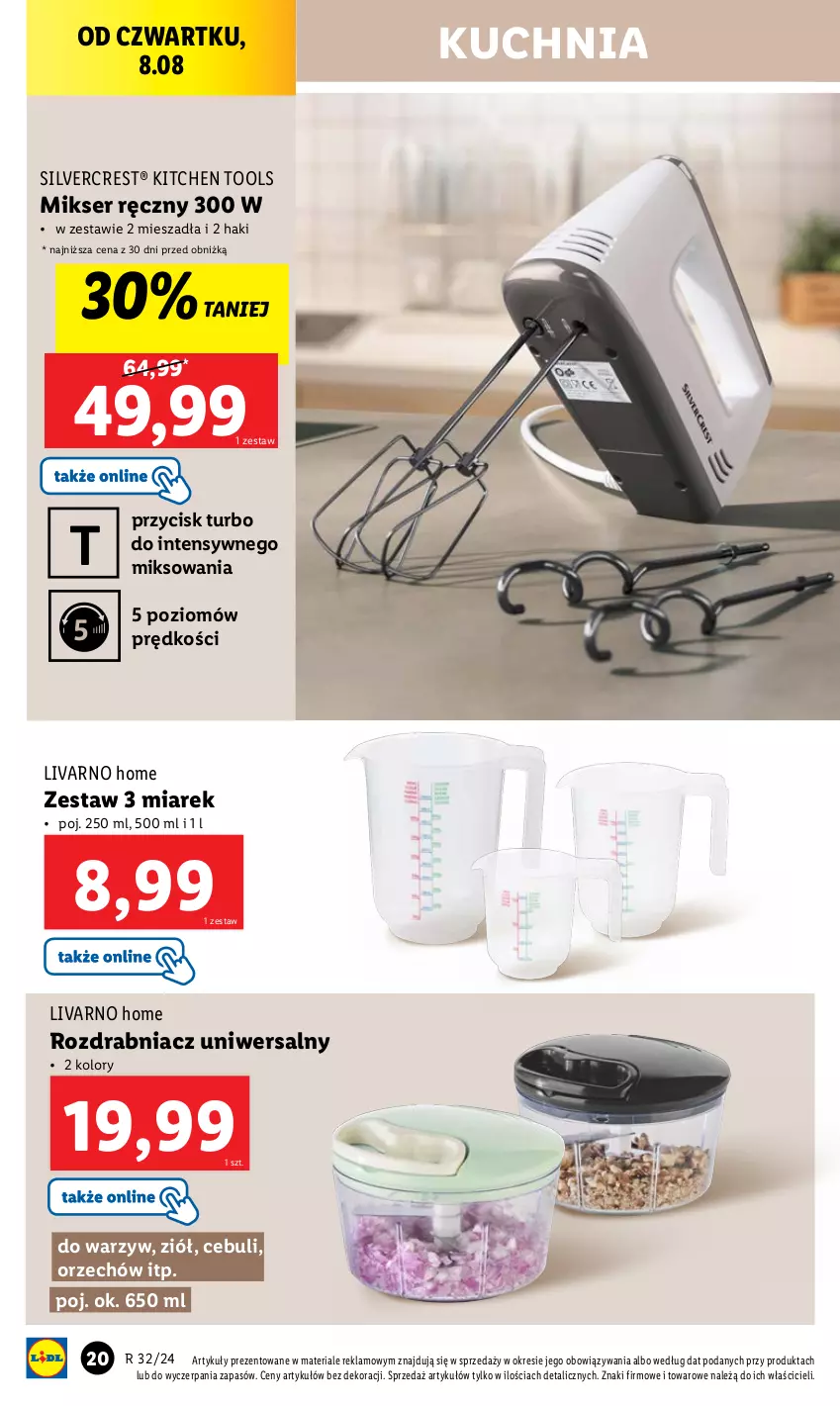 Gazetka promocyjna Lidl - GAZETKA - ważna 05.08 do 10.08.2024 - strona 22 - produkty: Ivar, Kuchnia, Mikser, Mikser ręczny, Rozdrabniacz, Ser, Silvercrest