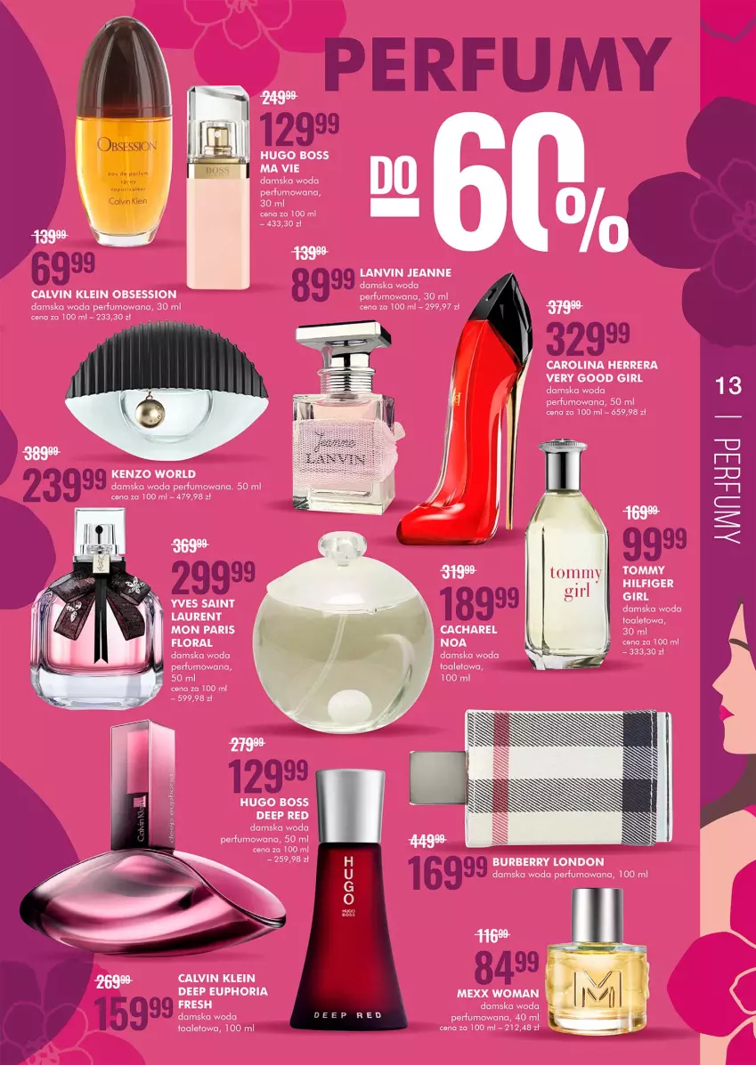 Gazetka promocyjna Super Pharm - Gazetka - ważna 03.03 do 16.03.2022 - strona 13 - produkty: Burberry, Calvin Klein, Carolina Herrera, Fa, Hugo Boss, Kenzo, Mexx, Perfum, Por, SESSIO, Woda, Woda perfumowana, Woda toaletowa