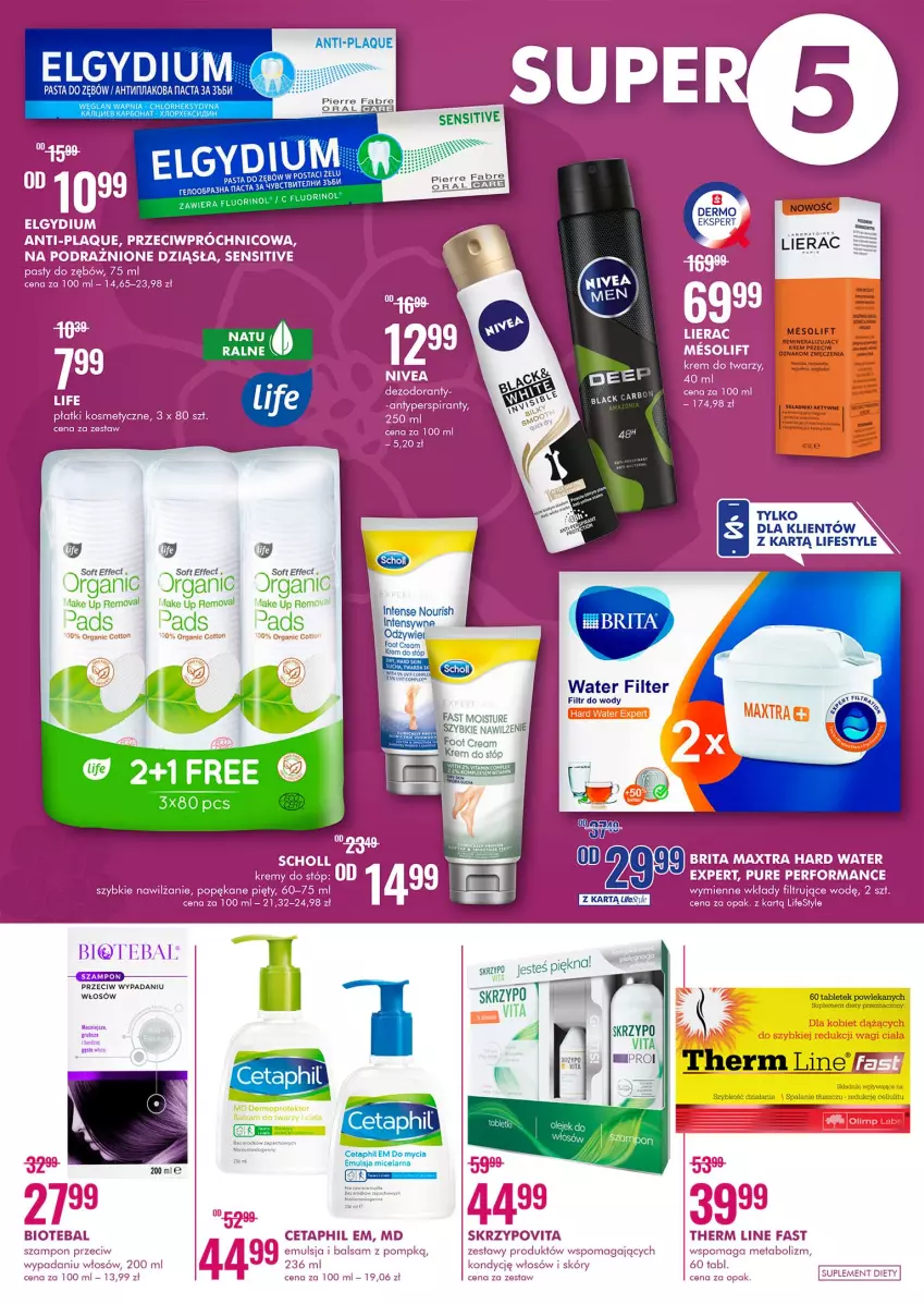 Gazetka promocyjna Super Pharm - Gazetka - ważna 03.03 do 16.03.2022 - strona 2 - produkty: Antyperspirant, BIOTEBAL, Brit, Brita, Brita Maxtra, Cetaphil, Dezodorant, Elgydium, Emulsja, Fa, Krem do twarzy, LG, Lierac, Mop, Płatki kosmetyczne, Pur, Scholl, Suplement diety, Szampon, Therm Line