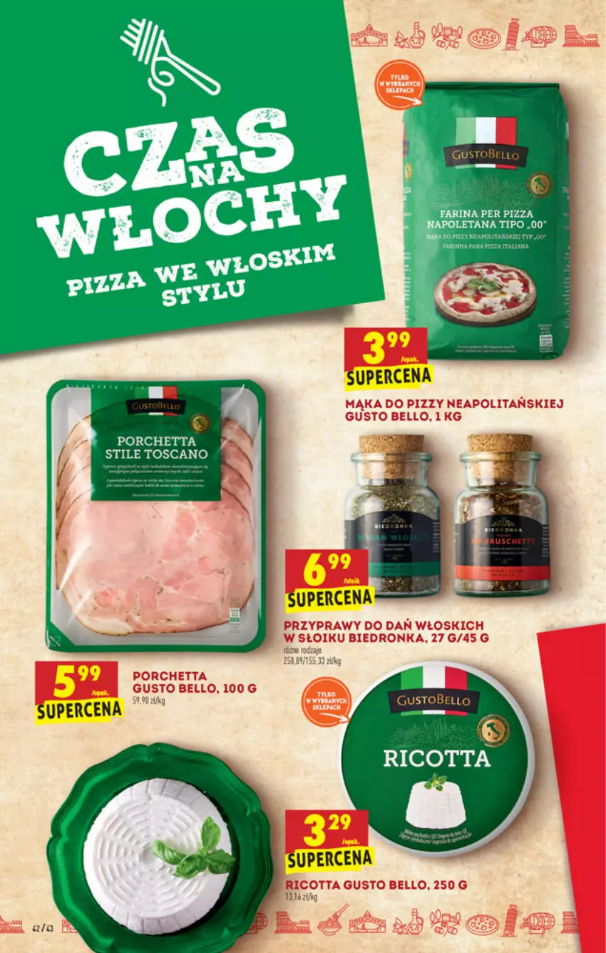 Gazetka promocyjna Biedronka - W tym tygodniu - ważna 27.01 do 02.02.2022 - strona 42 - produkty: Bell, Dron, Mąka, Mąka do pizzy, NBA, Por, Przyprawy, Ricotta