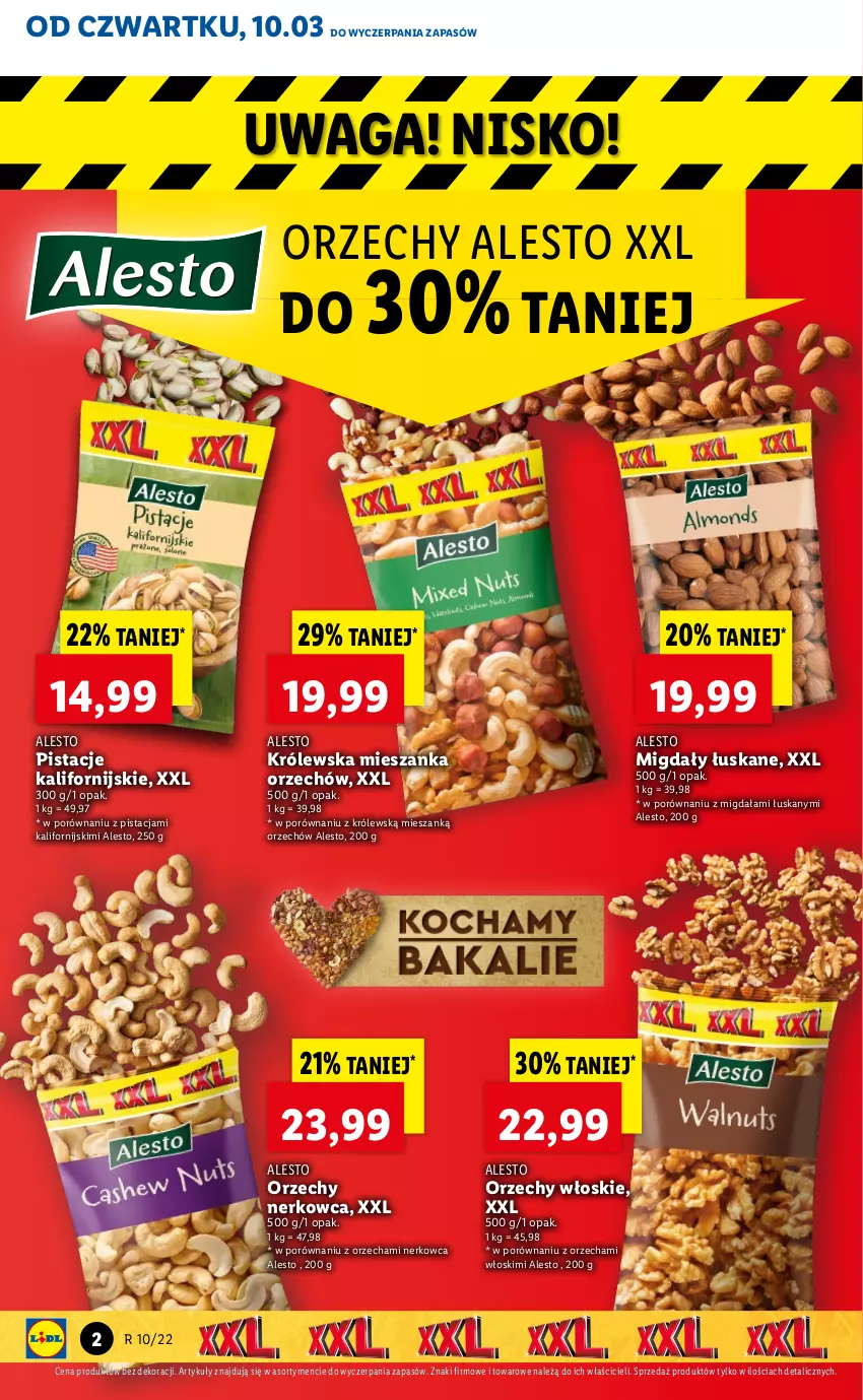 Gazetka promocyjna Lidl - GAZETKA - ważna 10.03 do 13.03.2022 - strona 2 - produkty: Migdały, Migdały łuskane, Orzechy włoskie, Pistacje, Por, Waga