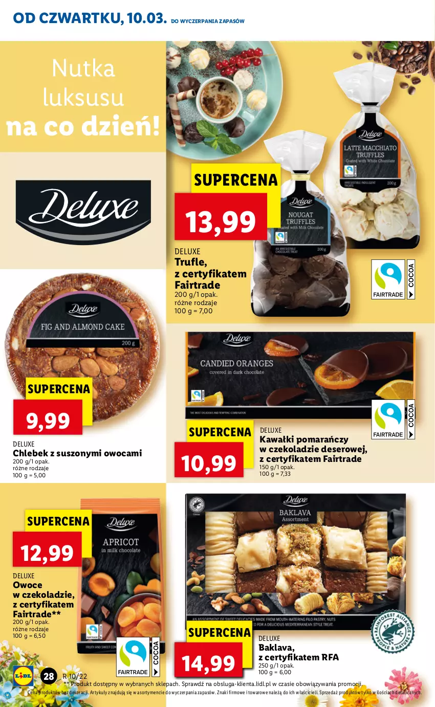 Gazetka promocyjna Lidl - GAZETKA - ważna 10.03 do 13.03.2022 - strona 28 - produkty: Chleb, Deser, Fa, Kawa, Owoce, Ser