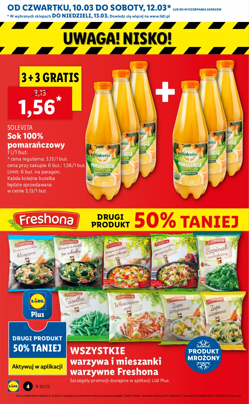 Gazetka promocyjna Lidl - GAZETKA - ważna 10.03 do 13.03.2022 - strona 4 - produkty: Gra, Olej, Sok, Waga, Warzywa