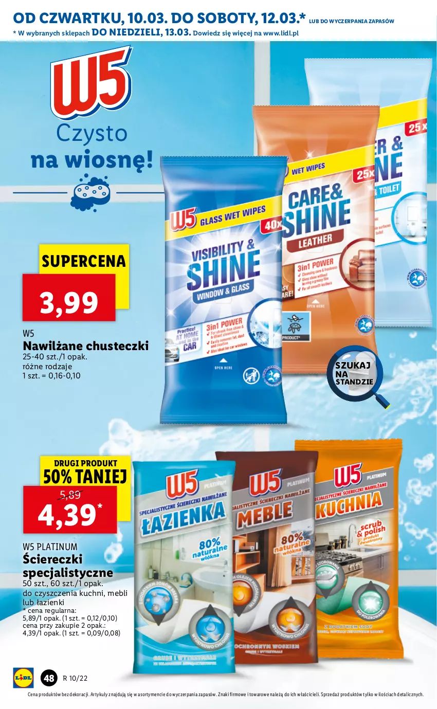 Gazetka promocyjna Lidl - GAZETKA - ważna 10.03 do 13.03.2022 - strona 48 - produkty: Chusteczki