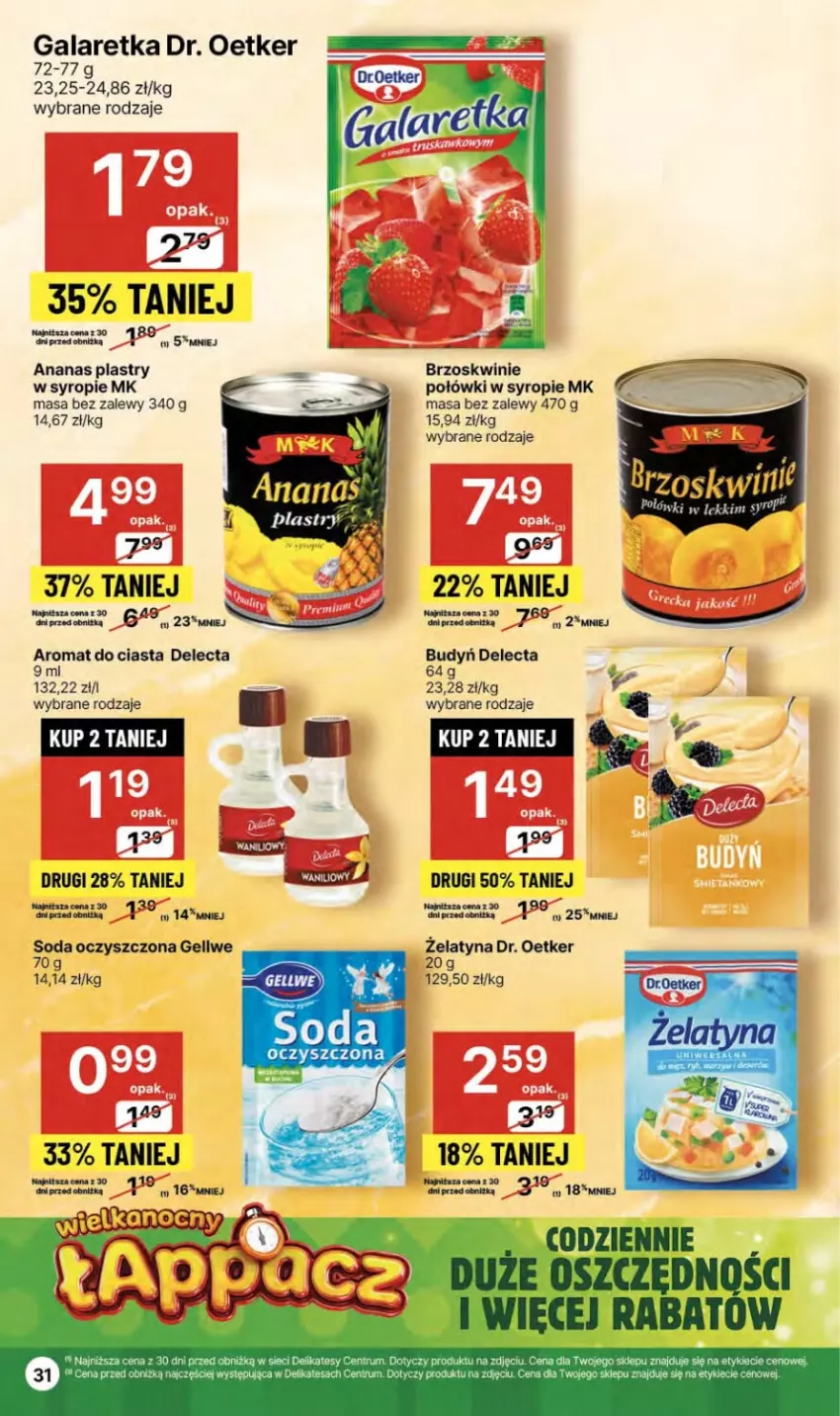 Gazetka promocyjna Delikatesy Centrum - NOWA GAZETKA Delikatesy Centrum od 21 marca! 21-27.03.2024 - ważna 21.03 do 27.03.2024 - strona 31 - produkty: Ananas, Brzoskwinie, Budyń, Delecta, Dr. Oetker, Gala, Galaretka, Rum, Soda oczyszczona, Syrop