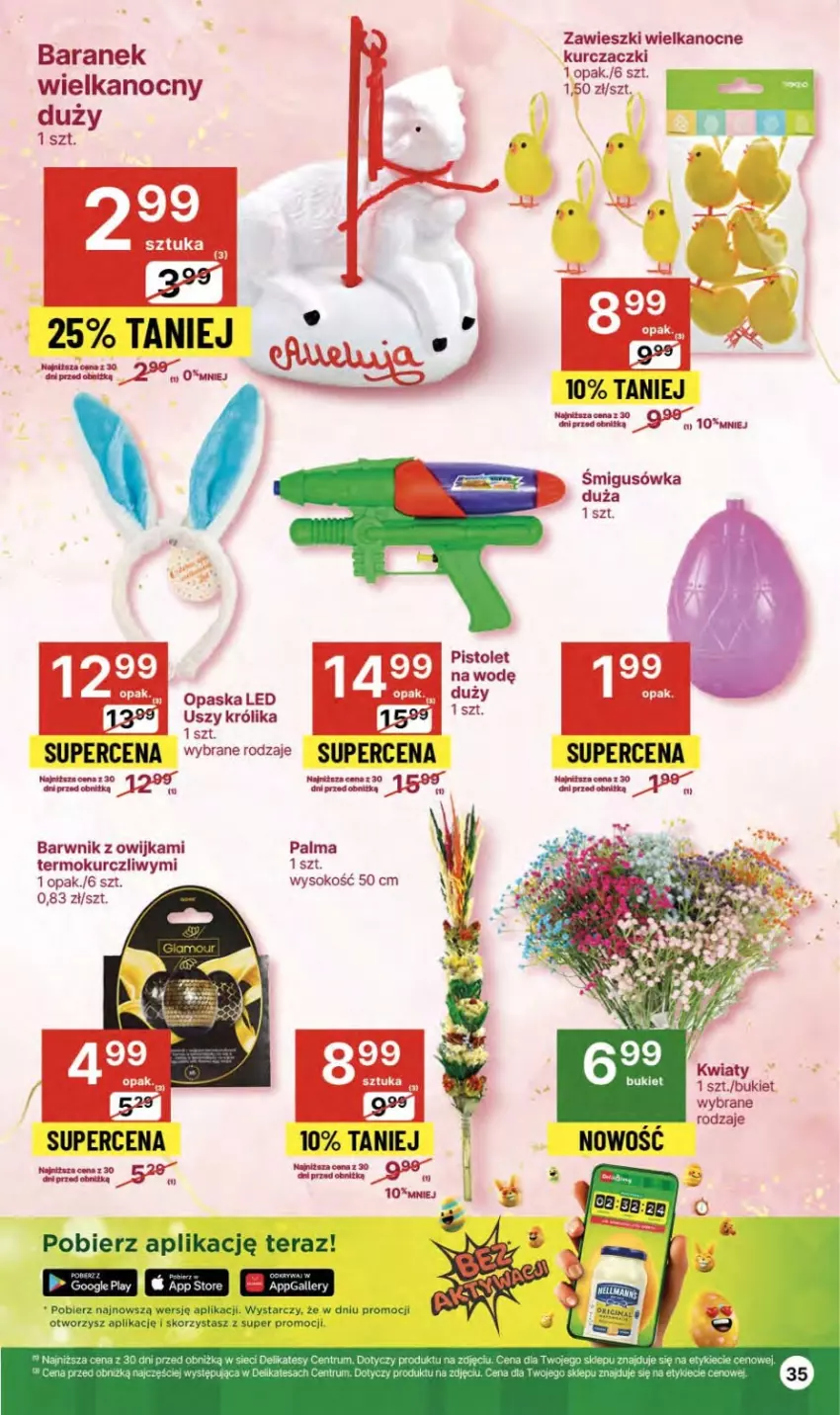 Gazetka promocyjna Delikatesy Centrum - NOWA GAZETKA Delikatesy Centrum od 21 marca! 21-27.03.2024 - ważna 21.03 do 27.03.2024 - strona 35 - produkty: Bukiet, Królik, Opaska, Palma, Pistolet, Rum, Sok, Tera, Zawieszki