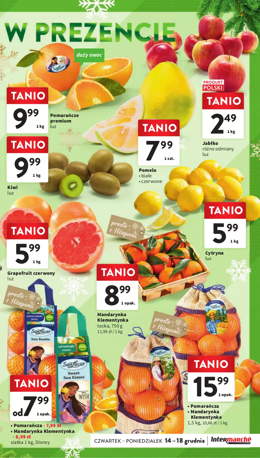 Gazetka promocyjna Intermarche - Gazetka Intermarche - ważna 14.12 do 18.12.2023 - strona 25 - produkty: Disney, Gra, Kiwi, Pomarańcze, Pomelo, Siatka